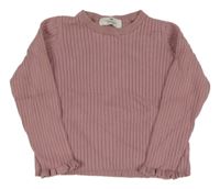Starorůžový žebrovaný svetr H&M