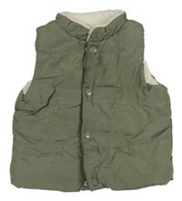 Khaki šusťáková zateplená vesta George
