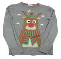 Šedý svetr se sobem H&M