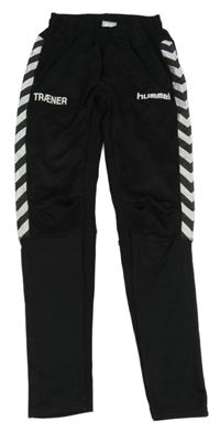 Černé sportovní tepláky s logem Hummel