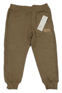 Nové - hnědé tepláky s nápisem DKNY