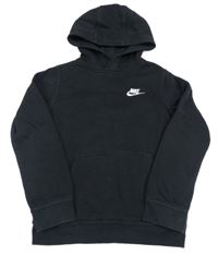 Černá mikina s logem a kapucí Nike