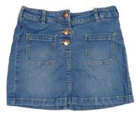 Modrá riflová sukně s kapsami C&A