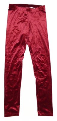 Červené sametové legíny H&M