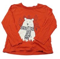 Červené triko s medvědem Lupilu