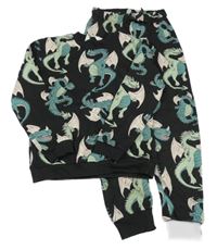 2 set - černá mikina s draky + tepláky H&M