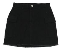 Černá riflová sukně s kapsami H&M