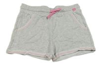 Šedé melírované teplákové kraťasy Pocopiano