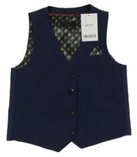 Nové - Tmavomodrá společenská vesta Next