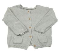 Šedý propínací svetr Matalan