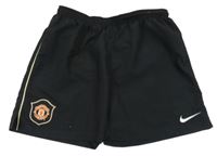 Černé sportovní funkční fotbalové kraťasy - Manchester united Nike