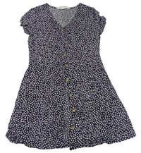 Černo-fialové květované šaty H&M