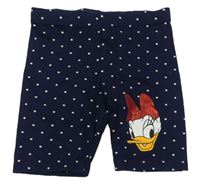 Tmavomodré puntíkaté elastické kraťasy s Daisy Disney