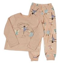 Růžové plyšové pyžamo s vílami Primark