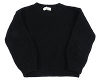 Černý žinylkový svetr H&M