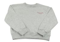 Světlešedá melírovaná crop mikina s nápisem George