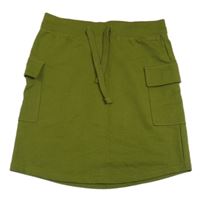 Khaki tepláková cargo sukně 