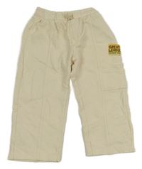 Smetanové tepláky s nápisem Zara