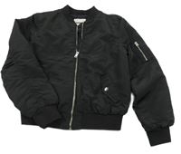 Černý šusťákový jarní bomber H&M