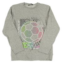 Světlešedá melírovaná mikina s míčem George