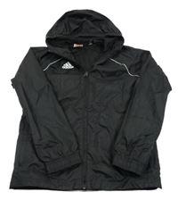 Černá šusťáková bunda s kapucí Adidas