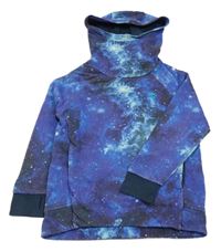 Tmavomodrá galaxy mikina s kapucí Next