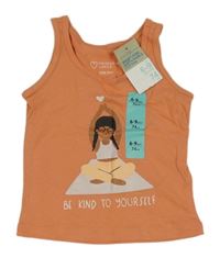 Nové - Oranžový top s dívkou Primark