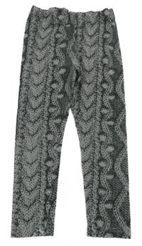 Šedé legíny s pleteným vzorem 