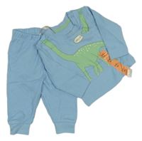 Nové - Světlemodré pyžamo s dinem Primark