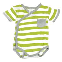 Světlezeleno-bílo-šedé pruhované zavinovací body Topomini