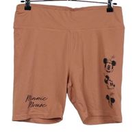 Dámské světlecihlové elastické kraťasy s Mickeym + Minnie Primark 