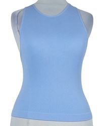 Dámský světlemodrý žebrovaný crop top Primark 
