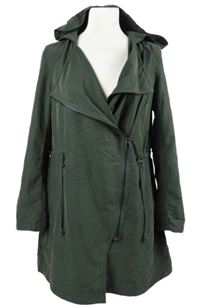 Dámská khaki šusťáková parka s kapucí H&M