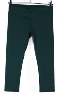 Dámské tmavozelené sportovní capri legíny Fabletics