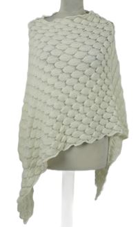 Nové - Dámské bílé vzorované svetrové pončo Debenhams 