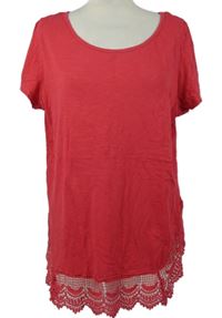 Dámská tmavorůžová tunika s krajkou George 