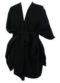 Dámský černý svetrový cardigán s páskem 