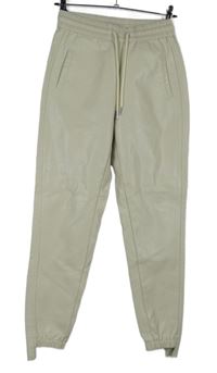 Dámské béžové koženkové kalhoty Navi 