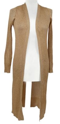 Dámský skořicový třpytivý úpletový cardigán River Island 