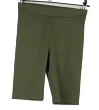 Dámské khaki žebrované elastické kraťasy H&M