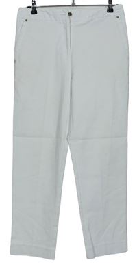 Dámské bílé slim kalhoty M&S