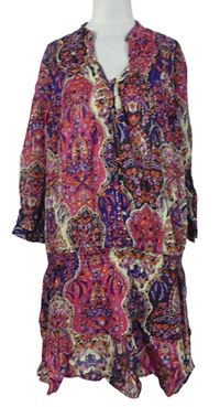 Dámské barevné vzorované košilové šaty Oasis 