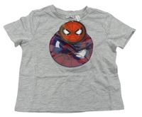 Šedé tričko s měnícím obrázkem - Spiderman