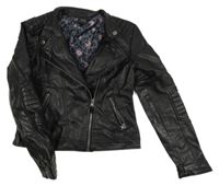 Černá koženková jarní bunda Y.F.K.