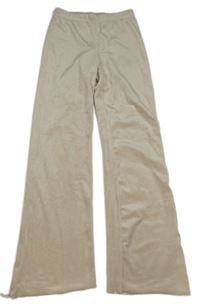 Béžové plyšové kalhoty H&M