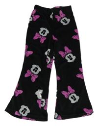 Černé plyšové flare legíny s Minnie Sinsay