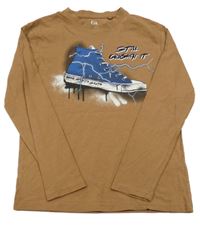 Hnědé triko s botou C&A