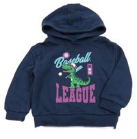 Tmavomodrá mikina s dinem a kapucí Primark