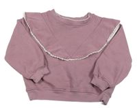 Starorůžová mikina s krajkou H&M