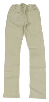 Smetanové slim rifle s kamínky Elsy 